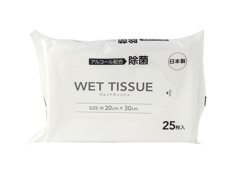 Khăn giấy ướt kháng khuẩn (25 tờ) 大判除菌ウェットティッシュ 25枚 厚手タイプ