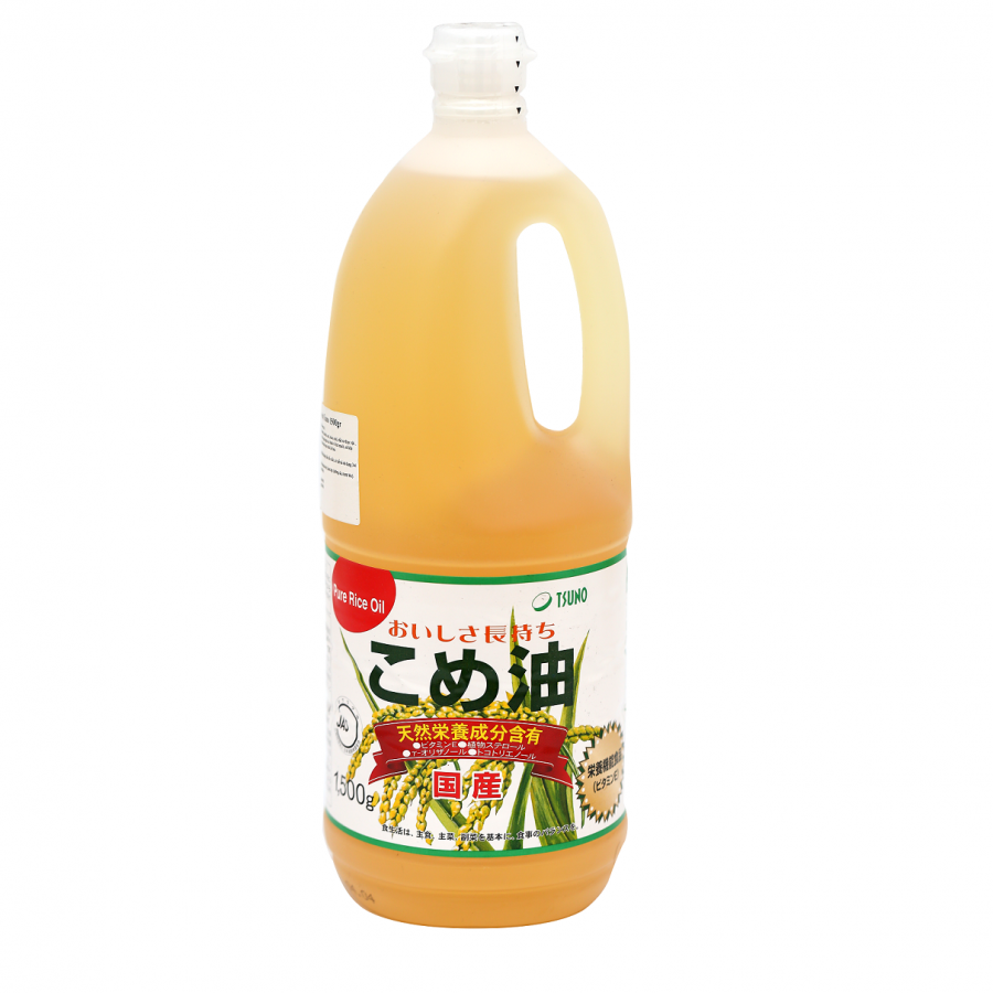 Dầu gạo Nhật Bản Tsuno nguyên chất 1500g (1636ml) 米油築野食品