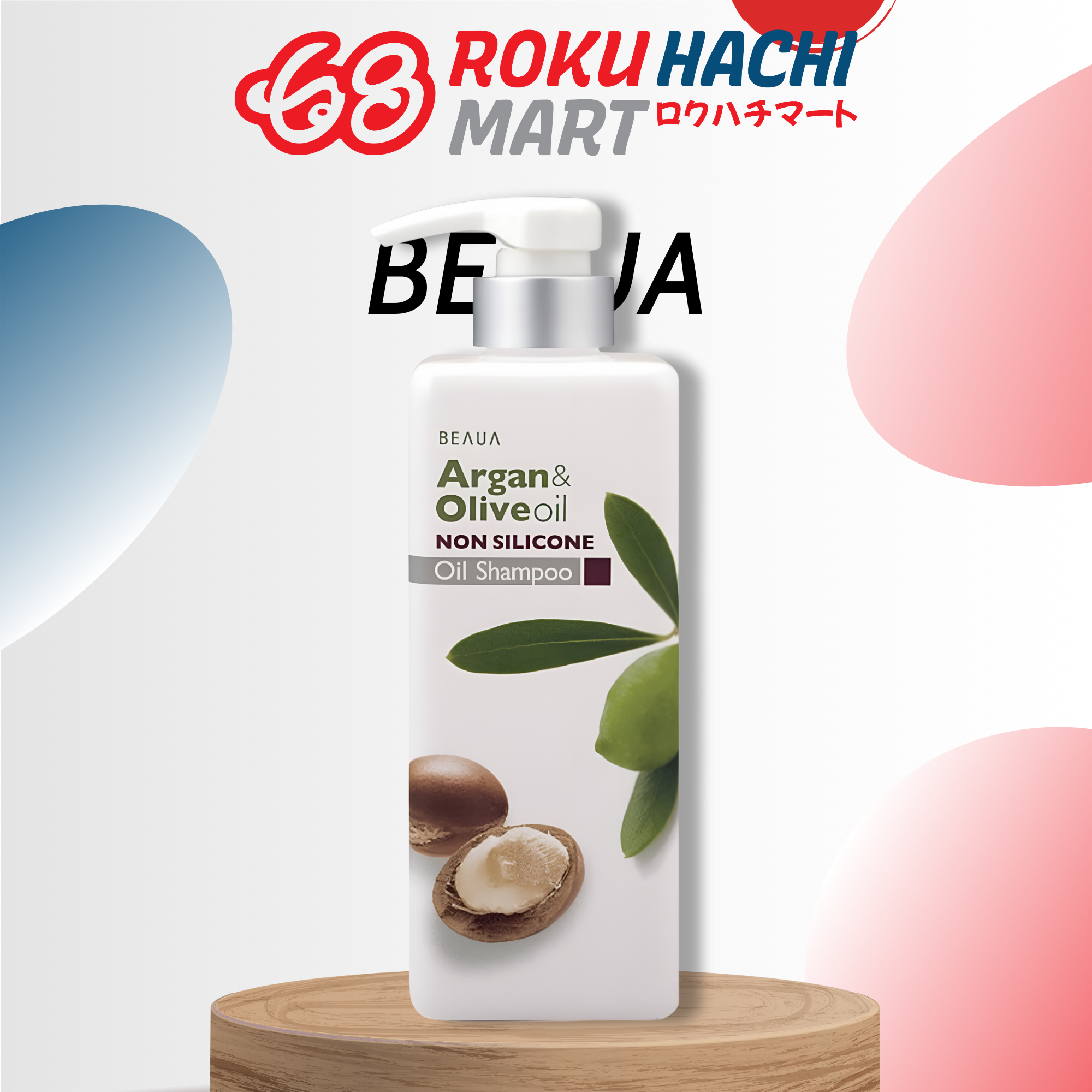 Dầu Gội Olive và Argan Không Chứa Silicone Phục Hồi Hư Tổn - BEAUA Argan & Olive Oil Non Silicone Shampoo (550ml) ビューア アルガンオリーブオイルSP550ML