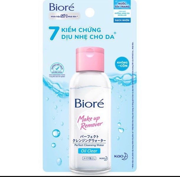 Nước tẩy trang hoàn hảo sạch nhờn Biore Makeup Remover Perfect Cleansing Water Oil Clear (90ml)