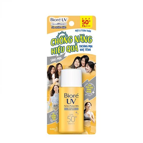 Sữa chống nắng sáng da Biore UV Perfect Protect Milk White SPF50+ PA+++ (25ml)