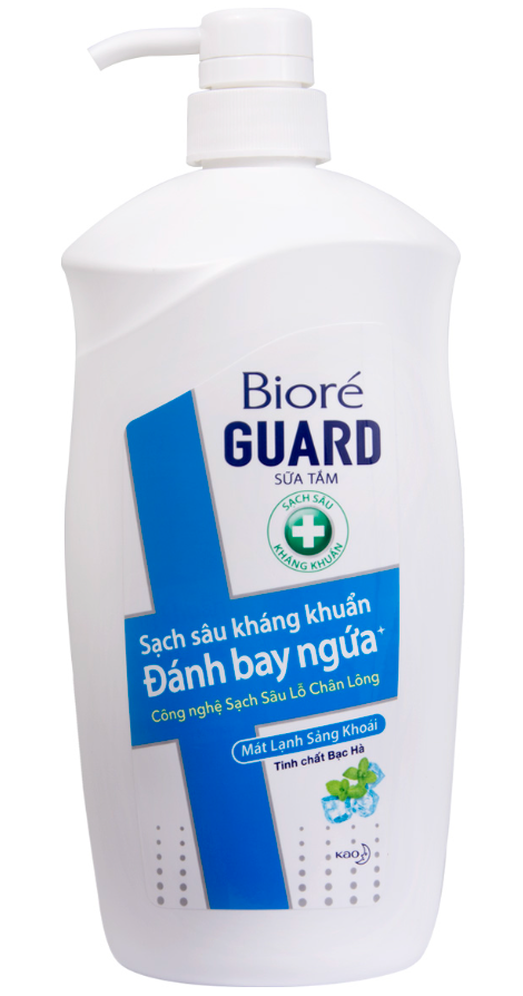 Sữa tắm làm sạch sâu và diệt khuẩn mát lạnh Biore Guard (800g)