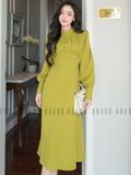 Đầm xanh bơ tay dài