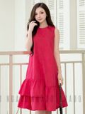 Đầm babydoll hồng sen