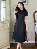 Đầm đen ngắn tay
