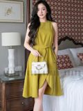 Đầm xanh bơ sát nách