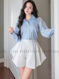 Quần trắng xếp ly