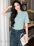 Áo thun cổ tròn