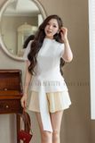 Áo trắng cột eo