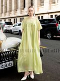 Đầm babydoll xanh đậu