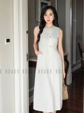 Đầm trắng túi xéo