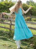 Đầm xanh babydoll sát nách