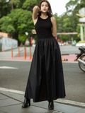 Đầm đen maxi ba lỗ