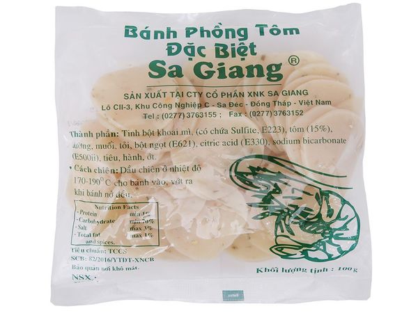 Bánh Phồng Tôm Sa Giang