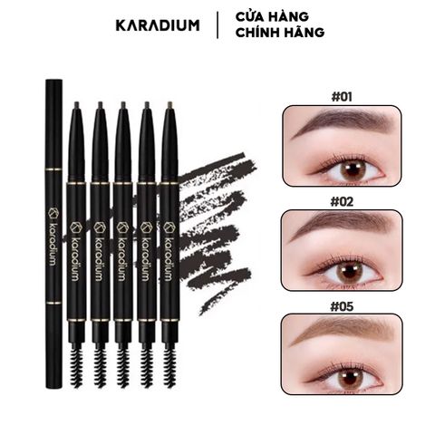 Chì Kẻ Mày Karadium Auto Eyebrow Pencil chống nước lâu trôi dạng vặn hai đầu