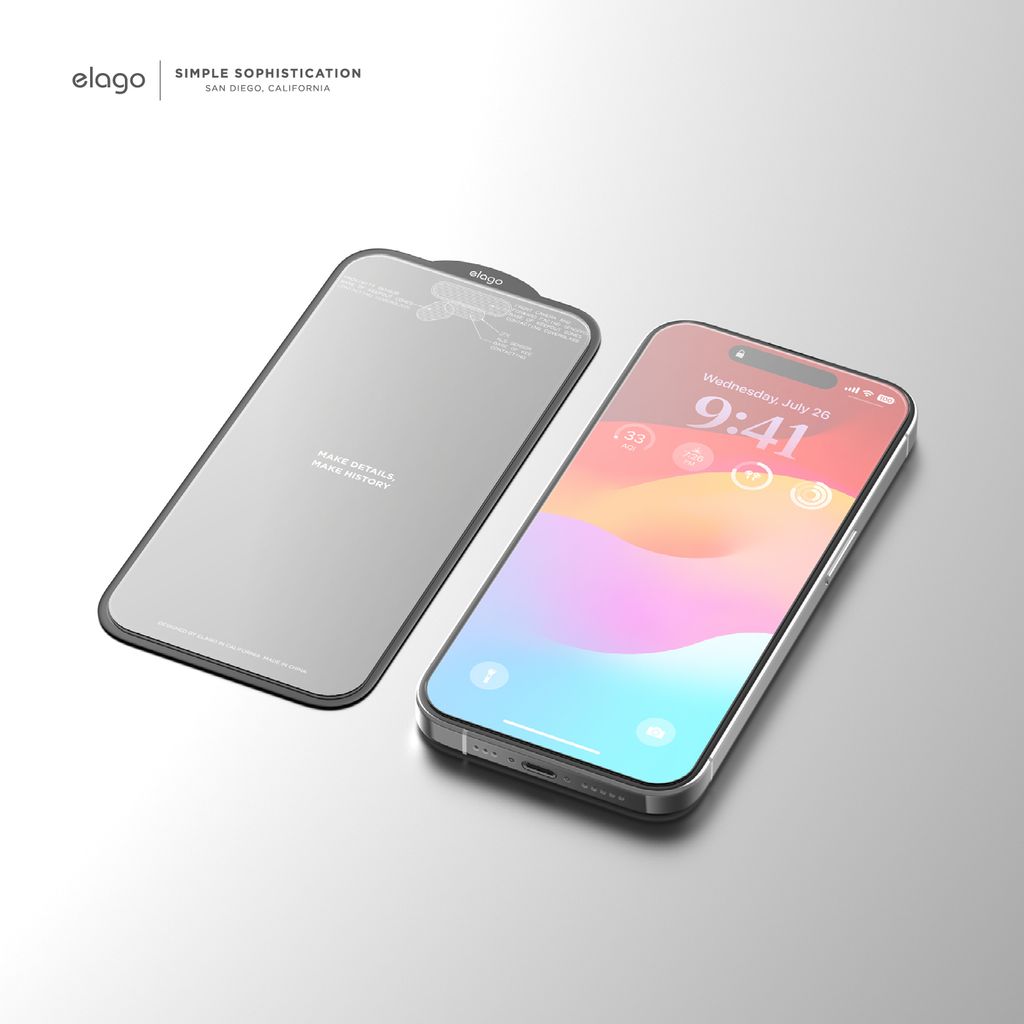 Kính cường lực elago Tempered Glass+ Screen Protector cho iPhone (Hỗ trợ dán miễn phí trực tiếp tại shop)