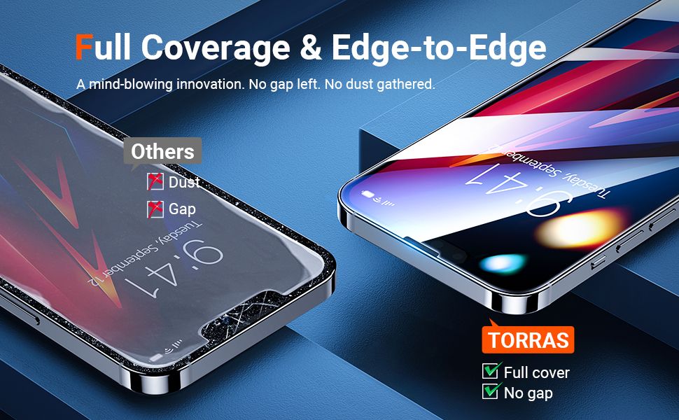Kính cường lực TORRAS Diamonds cho iPhone (Hỗ trợ dán miễn phí trực tiếp tại shop)