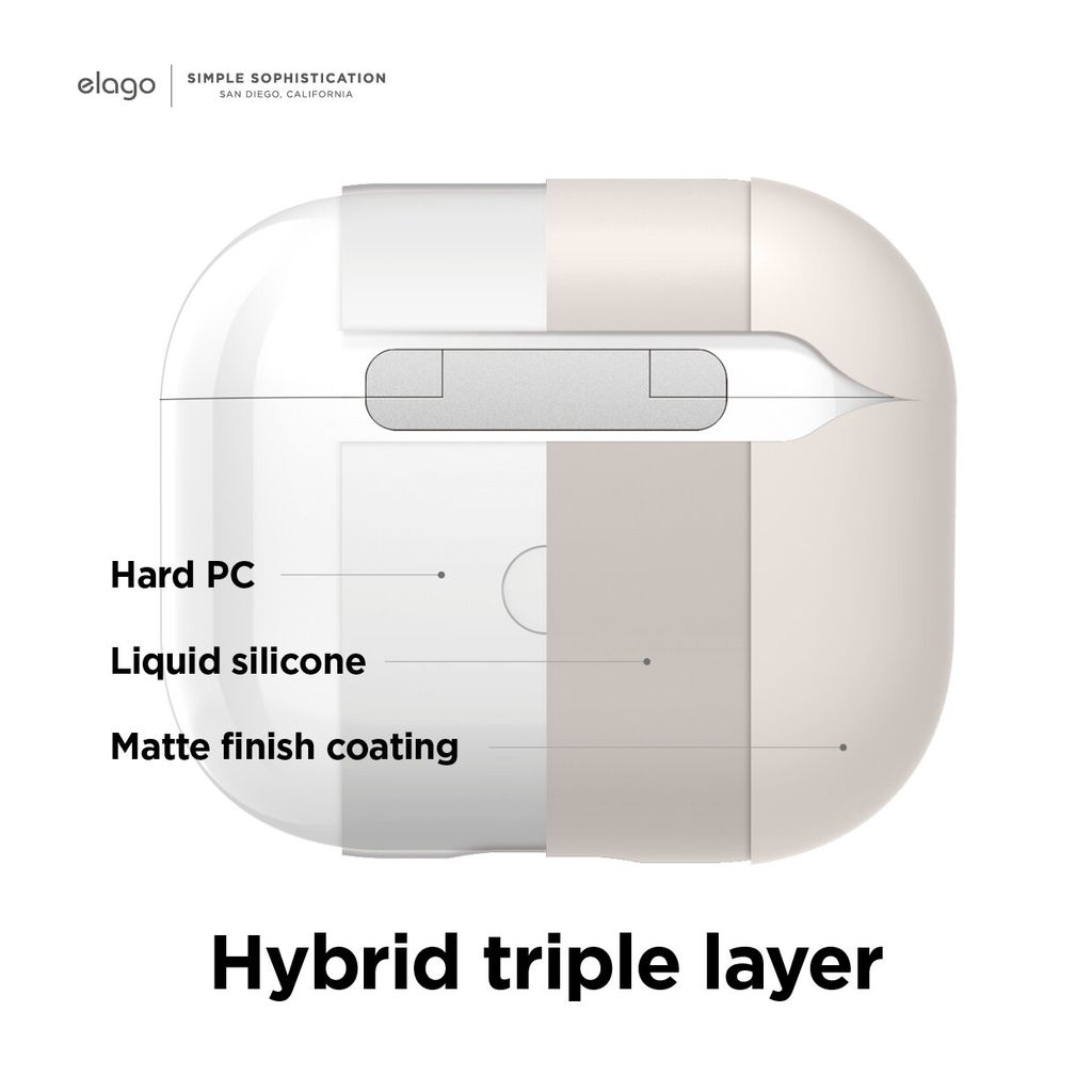 Vỏ bảo vệ elago Liquid Hybrid cho AirPods 3