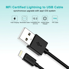 Dây cáp CHOETECH MFi USB-A ra Lightning 1.8m - IP0027