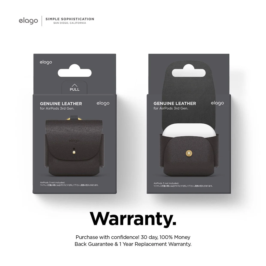 Vỏ bảo vệ elago Leather cho AirPods 3