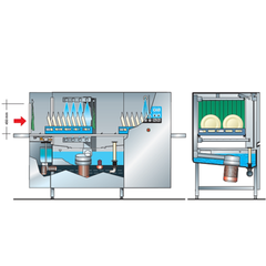 MÁY RỬA CHÉN BĂNG CHUYỀN MEIKO K200M