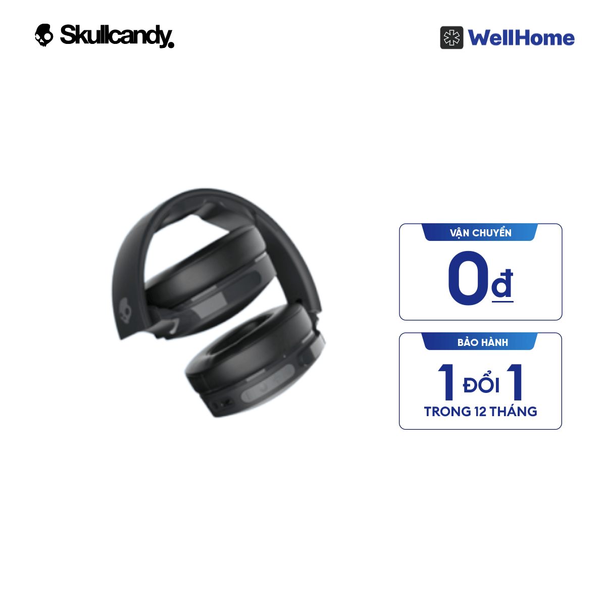 Tai nghe Chụp tai SkullCandy Hesh Evo - Đen