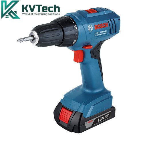 Máy khoan bắt vít dùng pin Bosch GSR 1800-LI (18V/1.5Ah)