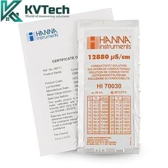 Dung Dịch Hiệu Chuẩn Độ Dẫn HANNA HI70030C (20 mL x 25 gói, 12,880 µS/cm)