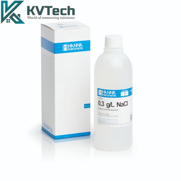 Dung Dịch Hiệu Chuẩn NaCl 0.3 g/L, 500 mL Hanna HI7085L