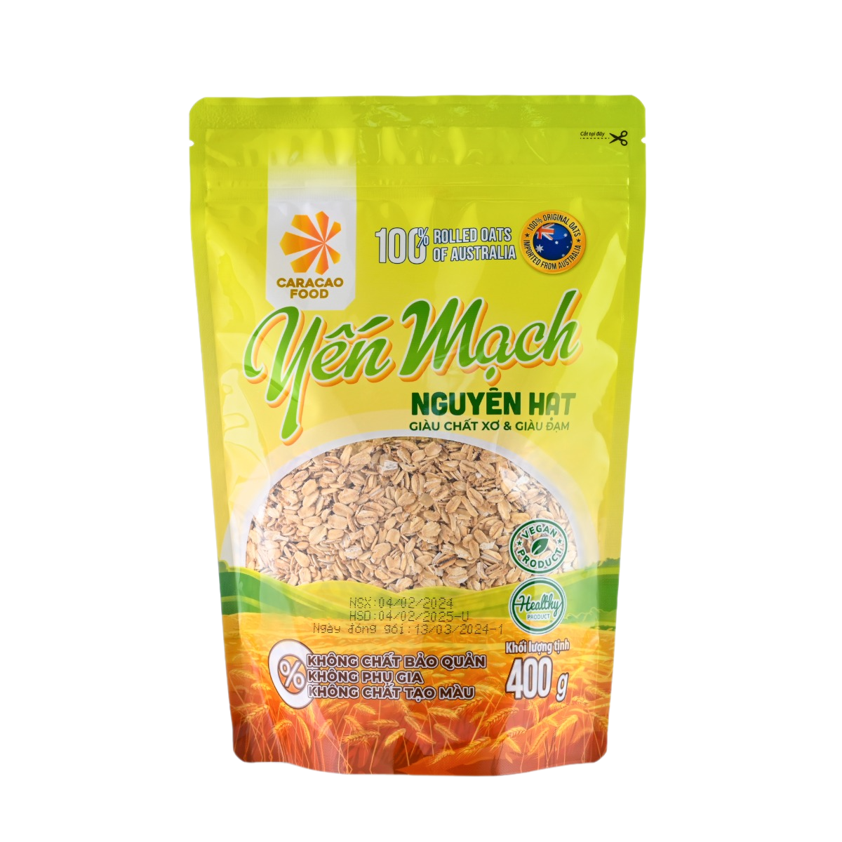 Yến mạch Úc Nguyên hạt - Túi 400g