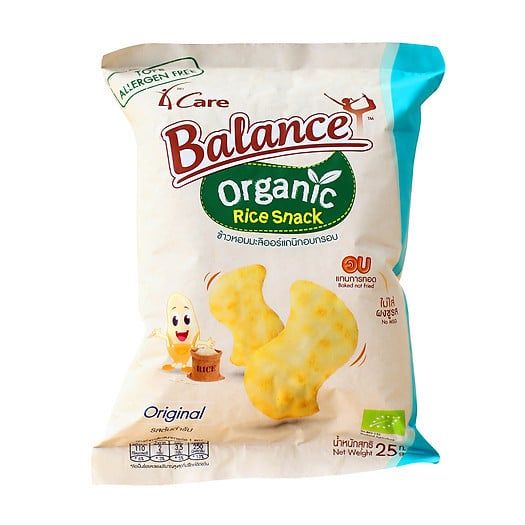 Bánh snack gạo hữu cơ vị truyền thống 4Care Balance 25g