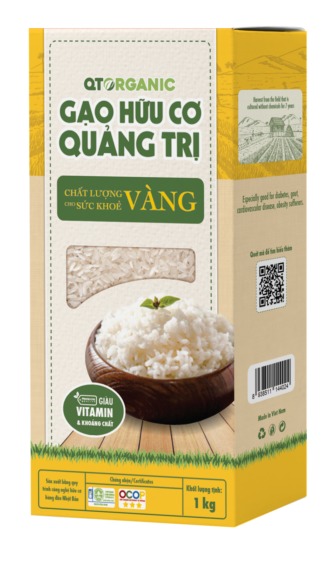 Gạo hữu cơ Quảng Trị chất lượng vàng 1kg
