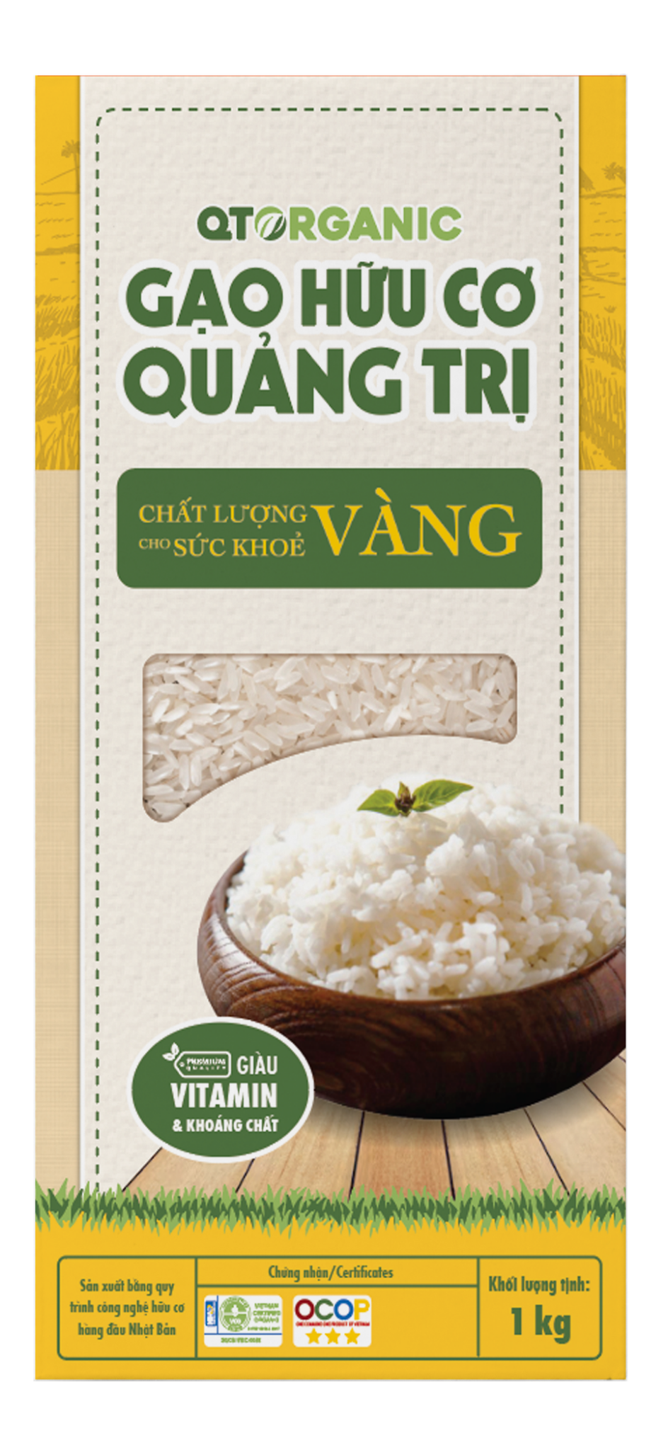 Gạo hữu cơ Quảng Trị chất lượng vàng 1kg