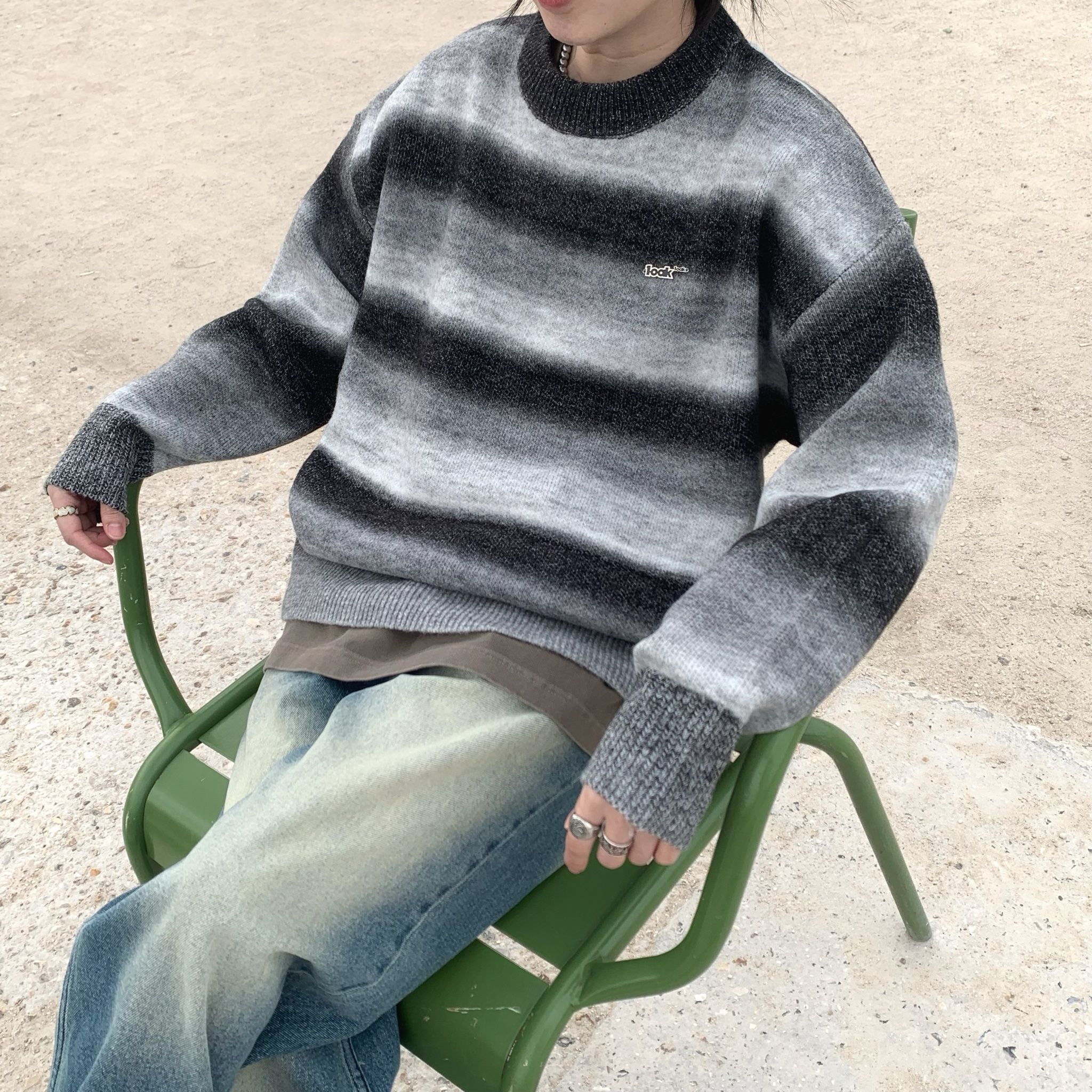 Striped Knit Sweater