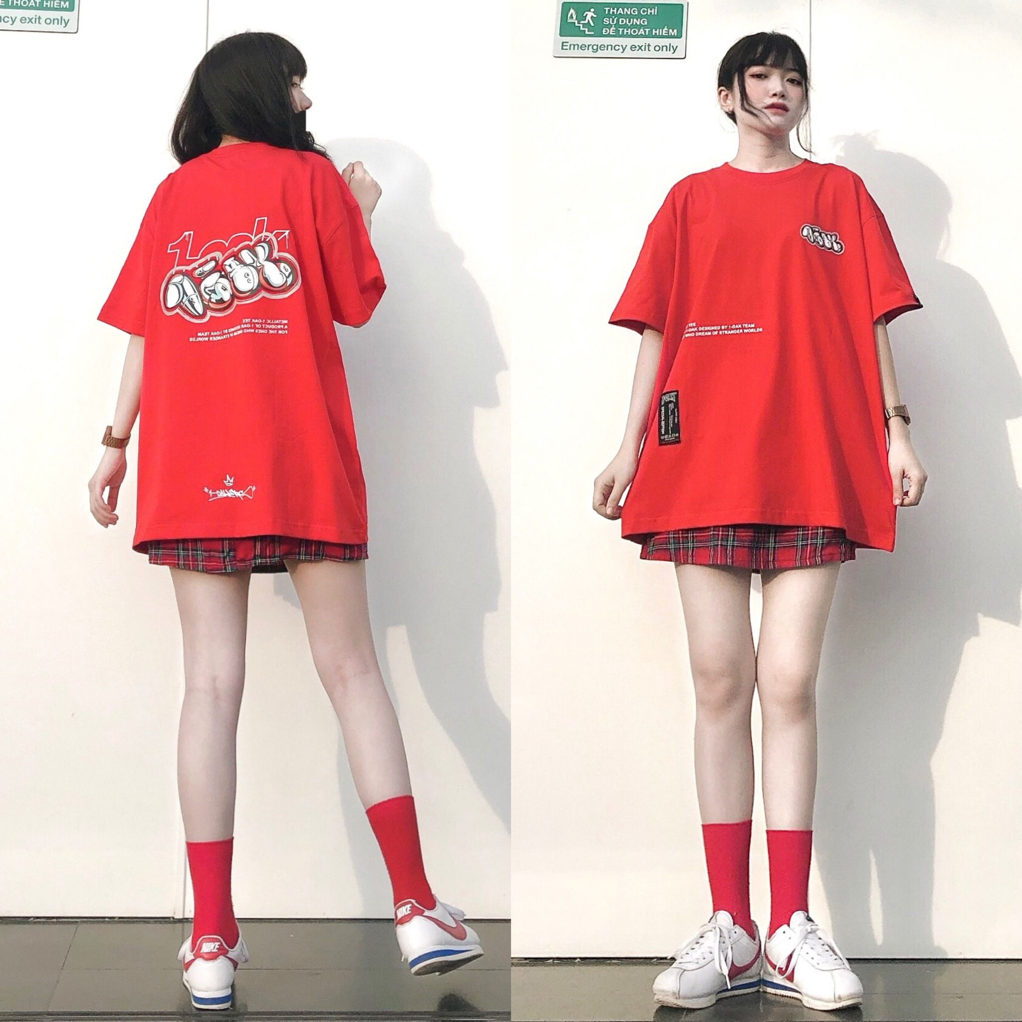 Metallic Tee - Red