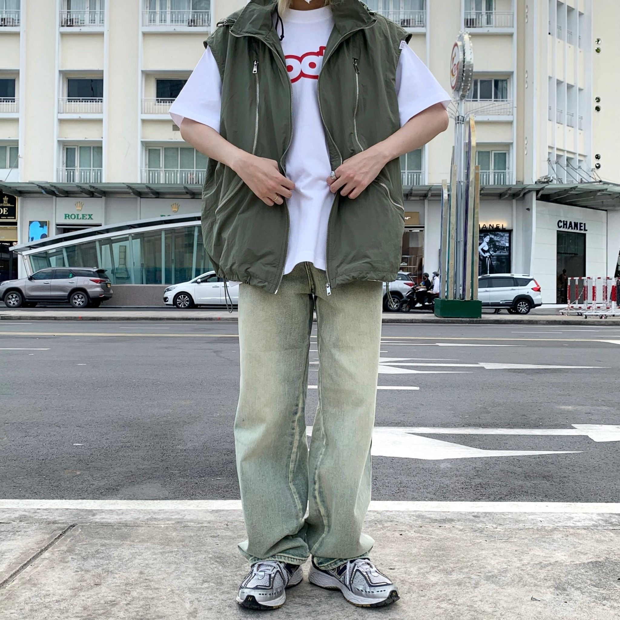 Nylon Vest Hoodie