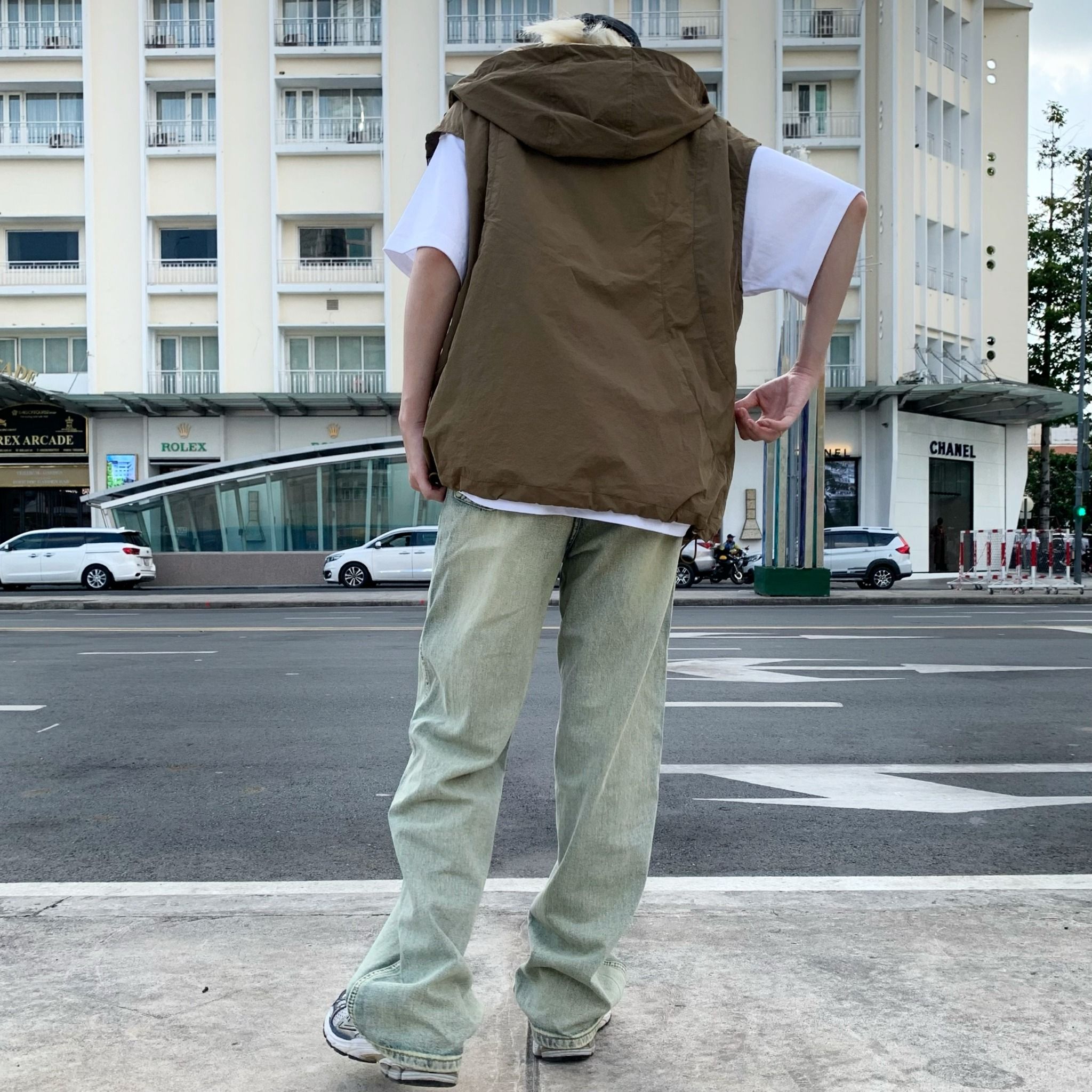 Nylon Vest Hoodie