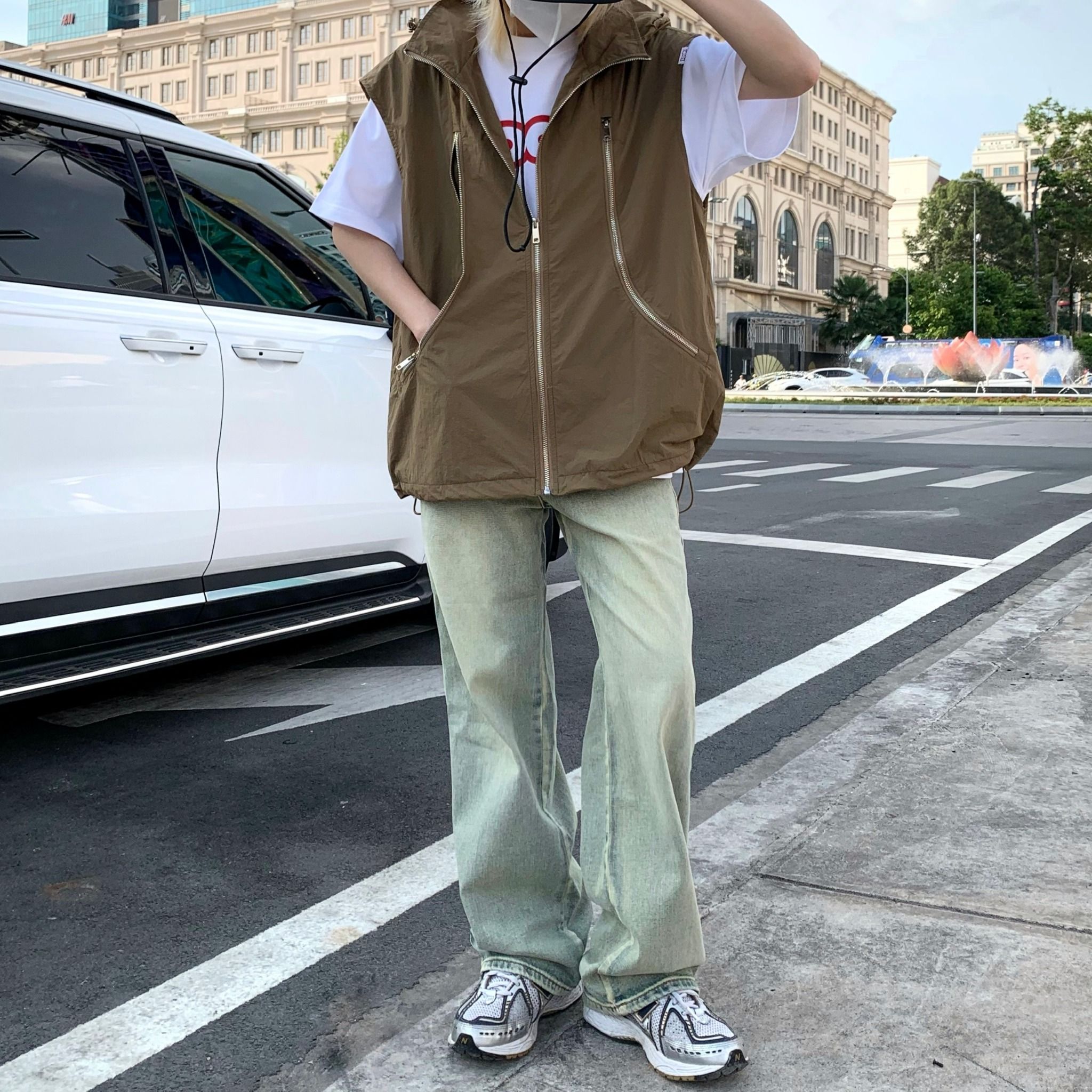 Nylon Vest Hoodie