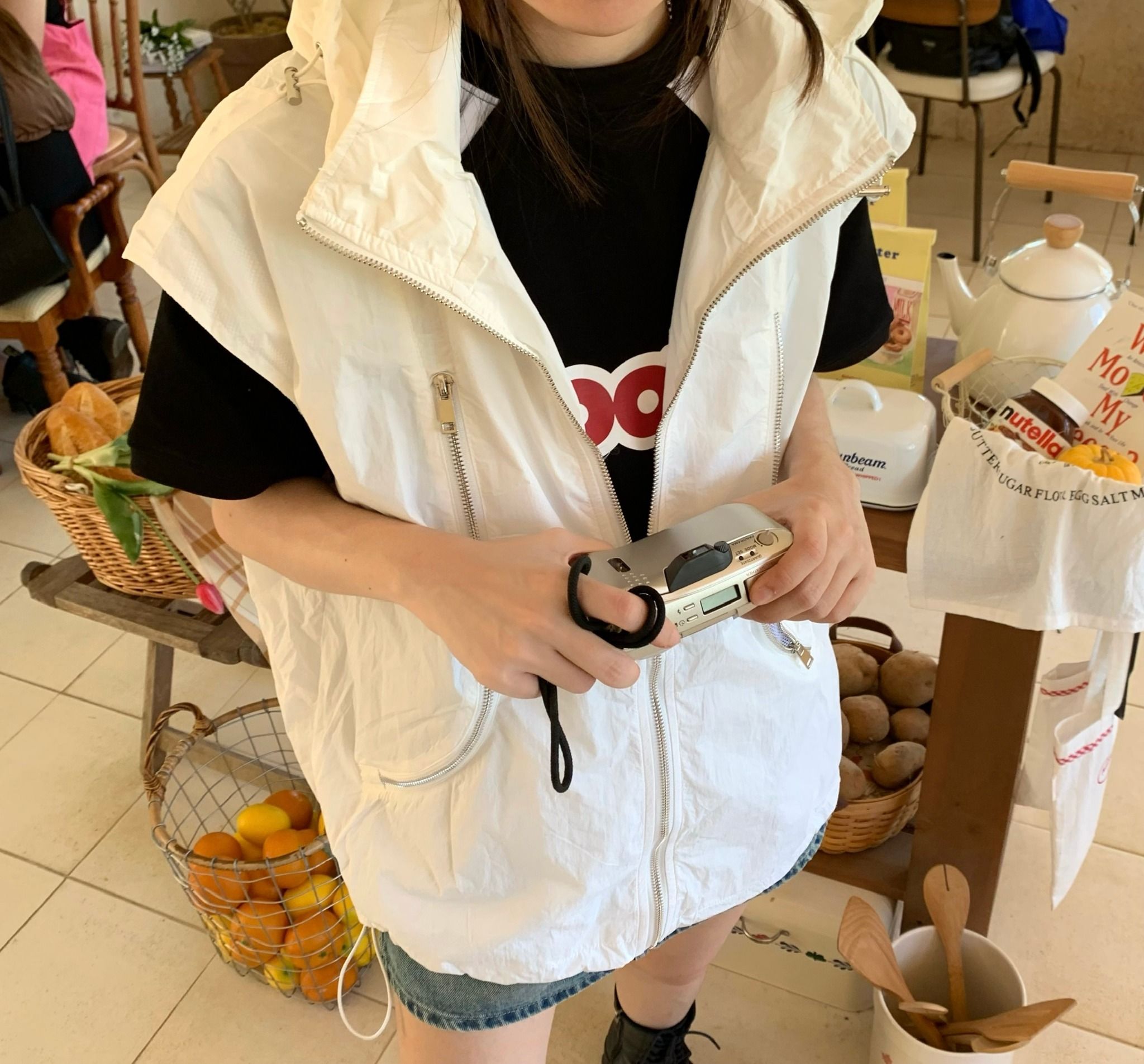 Nylon Vest Hoodie