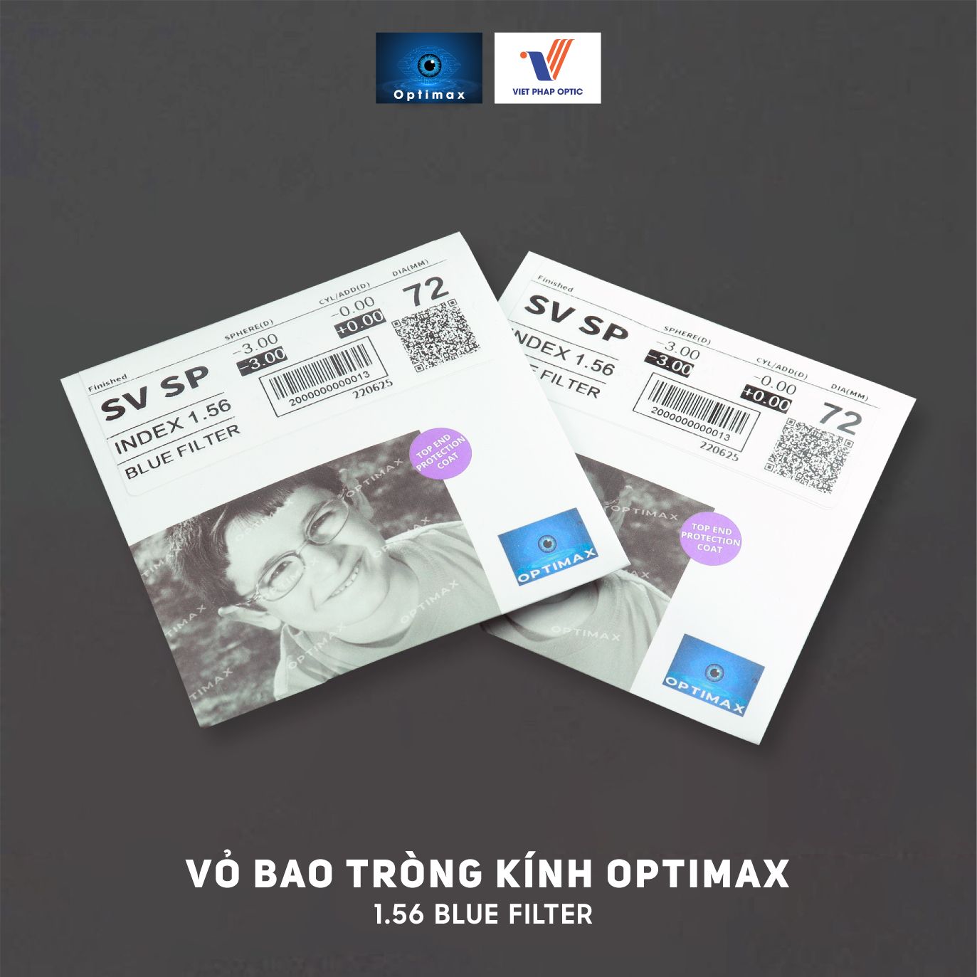 Tròng kính Optimax 1.56 Blue Filter