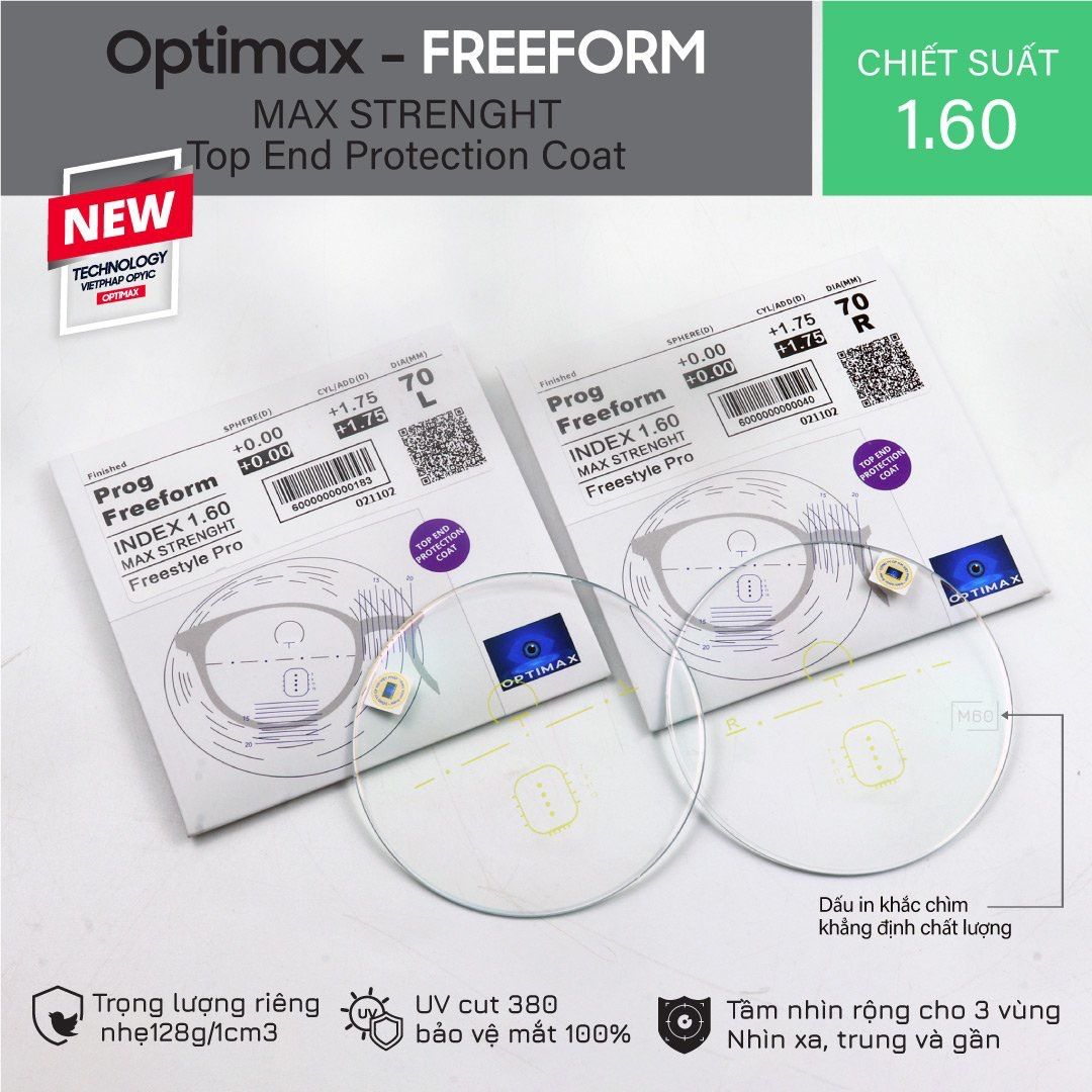 Đa tròng kỹ thuật số Optimax 1.60