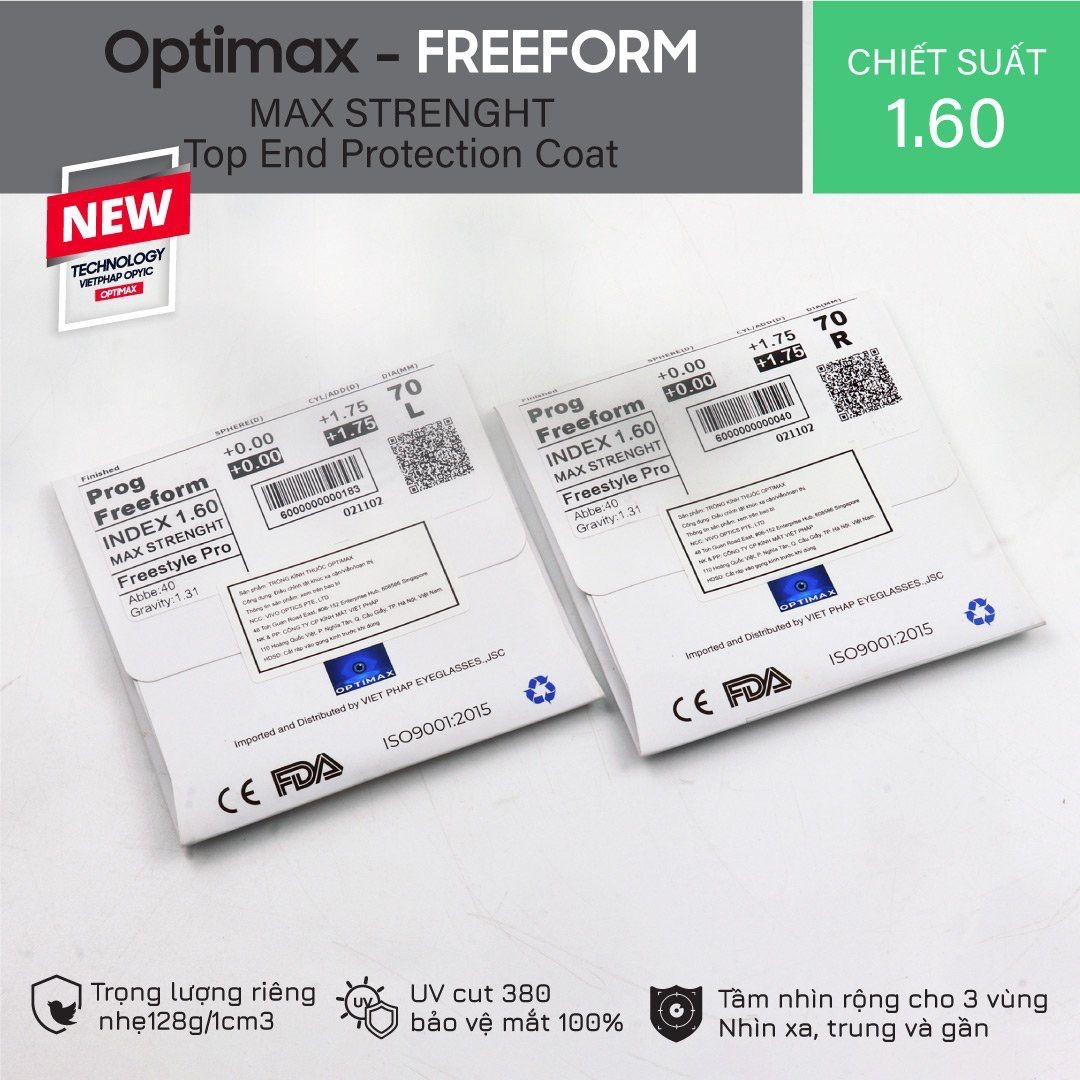 Đa tròng kỹ thuật số Optimax 1.60