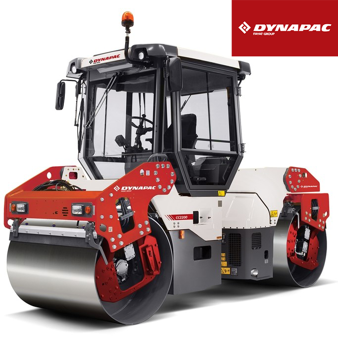 XE LU RUNG DYNAPAC HAI TRỐNG THÉP CC2200