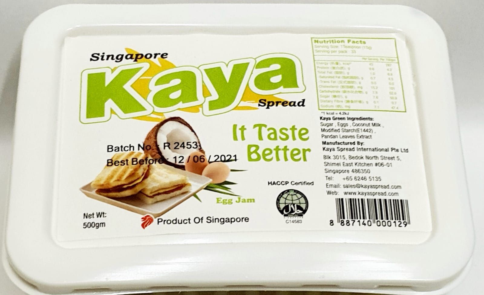  Kaya Spread Nonya 500gm/ Box 