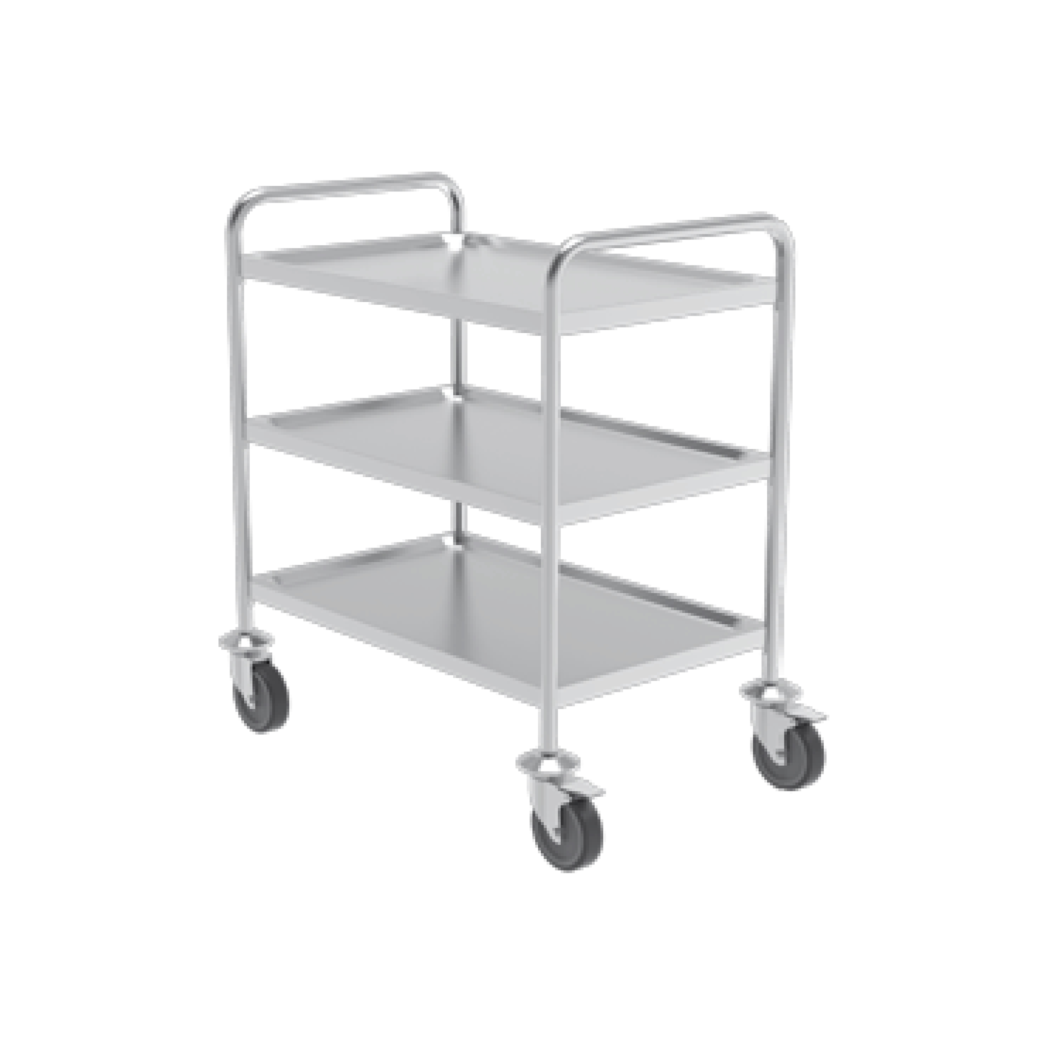 Xe đẩy 3 tầng mặt trơn (có gờ chống tràn)