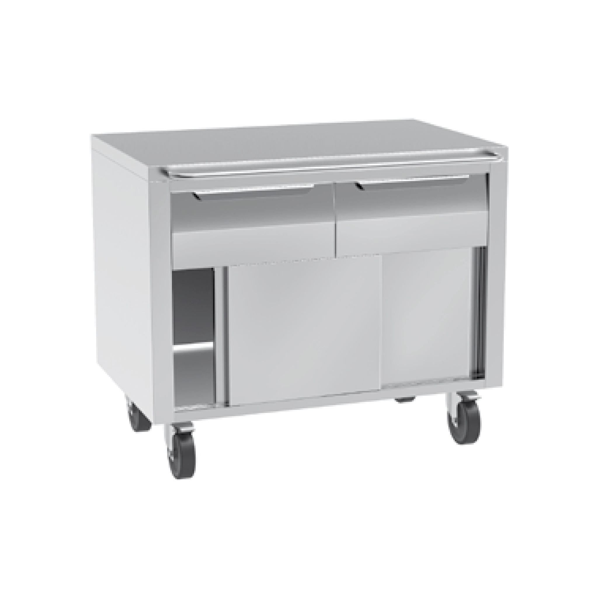 Tủ di động 2 ngăn kéo và cửa trượt