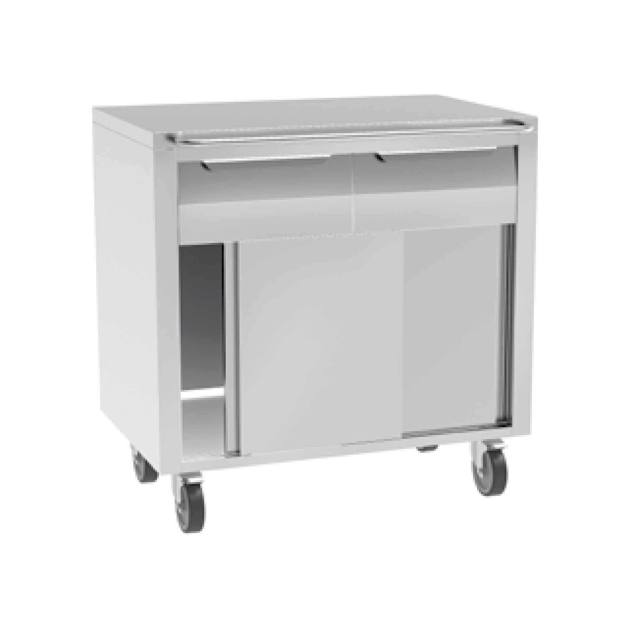 Tủ di dộng độc lập 2 ngăn kéo và cửa trượt