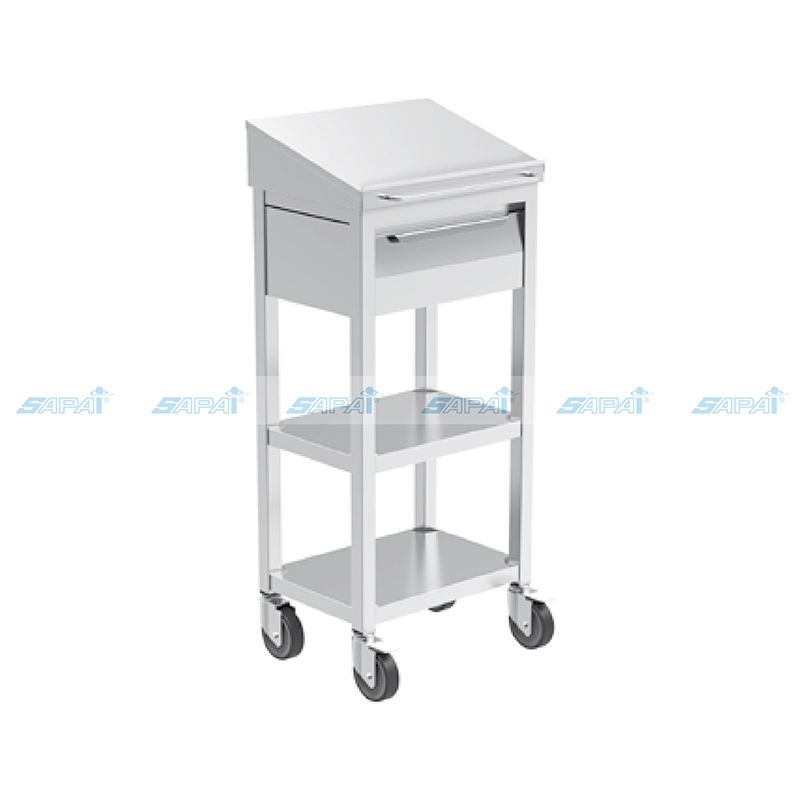 Kệ đứng viết di động 3 tầng và 1 ngăn kéo