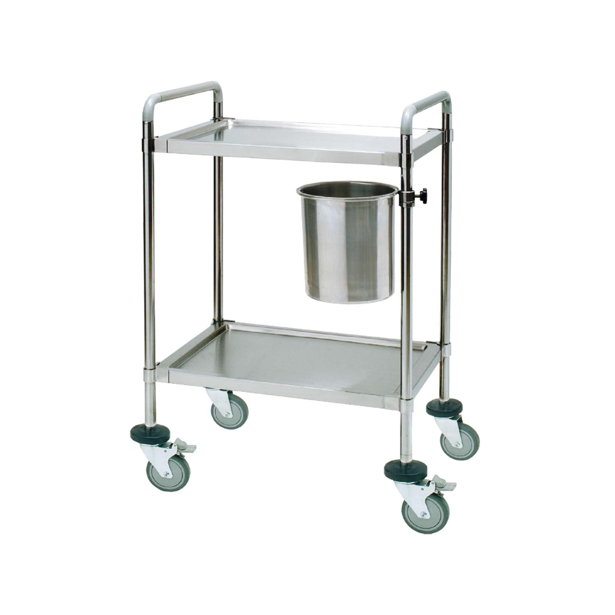 Xe đẩy dụng cụ 2 tầng có tay cầm