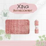  Thảm phòng tắm lông xù màu hồng XING 